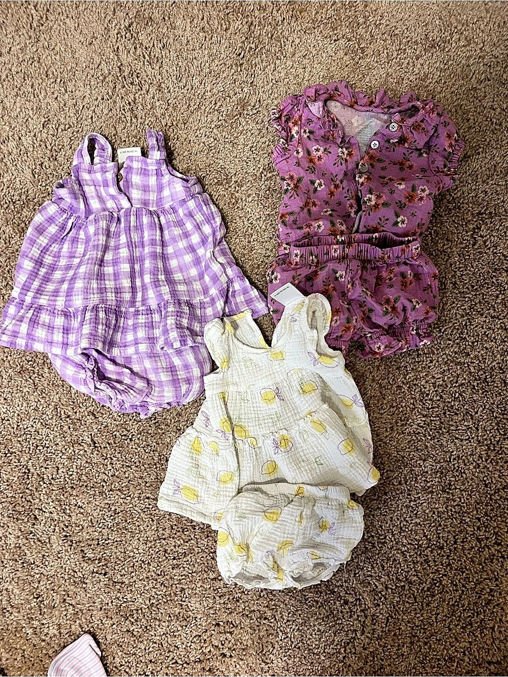 Baby Purple & White Summer Dresses